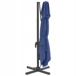 Hanging umbrella with double canopy, azure, 300x3