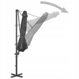 Garden umbrella with portable base, anthracite