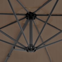 Dārza lietussargs ar pārnēsājamu pamatni, taupe