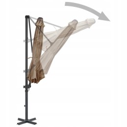 Garden Umbrella with Portable Base, Taupe