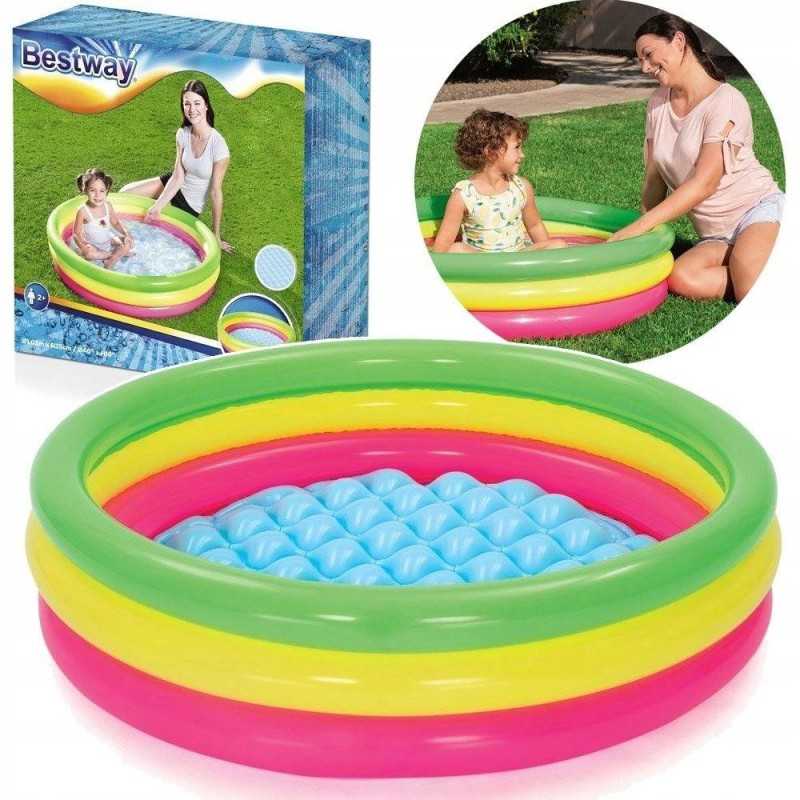 Vaikiškas irklavimo baseinas, kūdikių baseinas, sodo baseinas, 102x102, bestway 51104