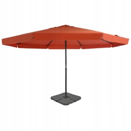 Garden umbrella - terracotta, 3.85m x 5m, aluminum frame, portable base