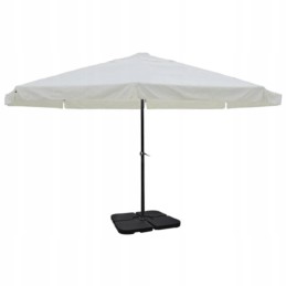 Garden umbrella 3.25m white aluminum with base
