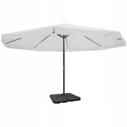 Garden umbrella 3.25m white aluminum with base