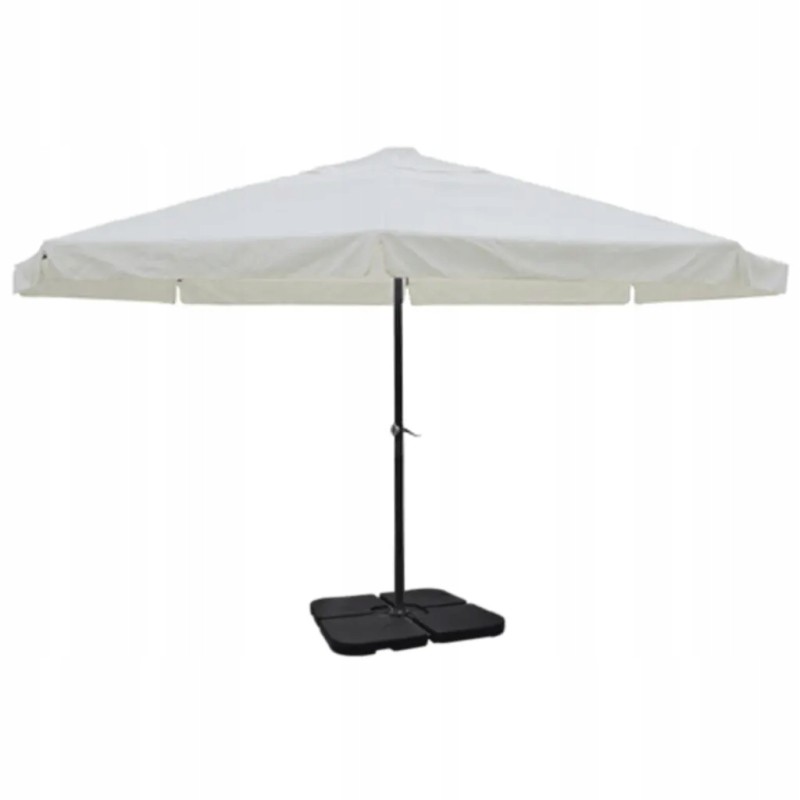 Garden umbrella 3.25m x 5m, white, aluminum frame