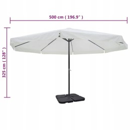 Garden umbrella 3.25m x 5m, white, aluminum frame