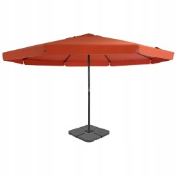 Garden umbrella aluminum 3.85m x 5m terracotta