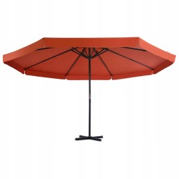 Garden umbrella aluminum 3.85m x 5m terracotta