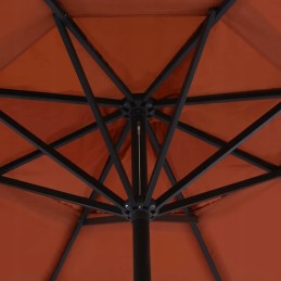 Alumīnija dārza lietussargs 3,85 m x 5 m terakota