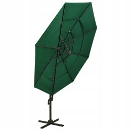 Large foldable garden umbrella adjustable 3x3 m