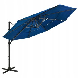 Large foldable garden umbrella adjustable 3x3 m