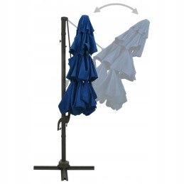 Large foldable garden umbrella adjustable 3x3 m