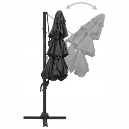 Large foldable garden umbrella adjustable 3x3 m