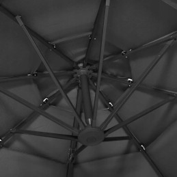 Large foldable garden umbrella adjustable 3x3 m