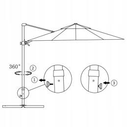 Large foldable patio garden umbrella 250x250