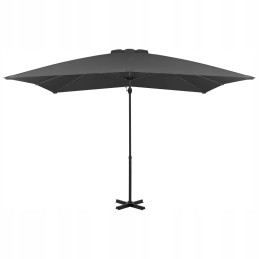 Folding garden umbrella on a solid pole for a terrace, garden, balcony 250x250cm