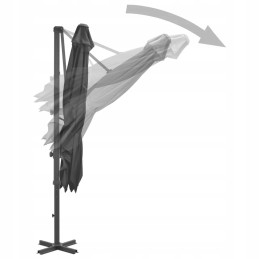 Folding garden umbrella on a solid pole for a terrace, garden, balcony 250x250cm