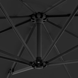 Folding garden umbrella on a solid pole for a terrace, garden, balcony 250x250cm