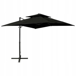 Folding garden umbrella on a solid pole for a terrace, garden, balcony 250x250cm