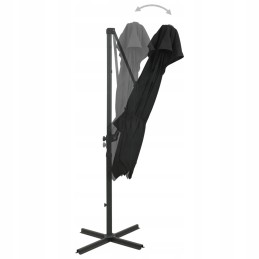 Folding garden umbrella on a solid pole for a terrace, garden, balcony 250x250cm