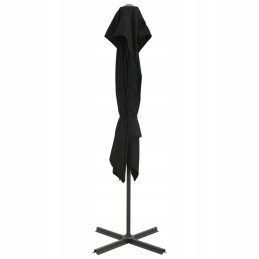 Folding garden umbrella on a solid pole for a terrace, garden, balcony 250x250cm