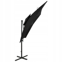 Folding garden umbrella on a solid pole for a terrace, garden, balcony 250x250cm