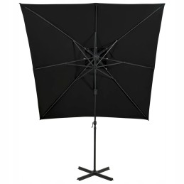 Folding garden umbrella on a solid pole for a terrace, garden, balcony 250x250cm