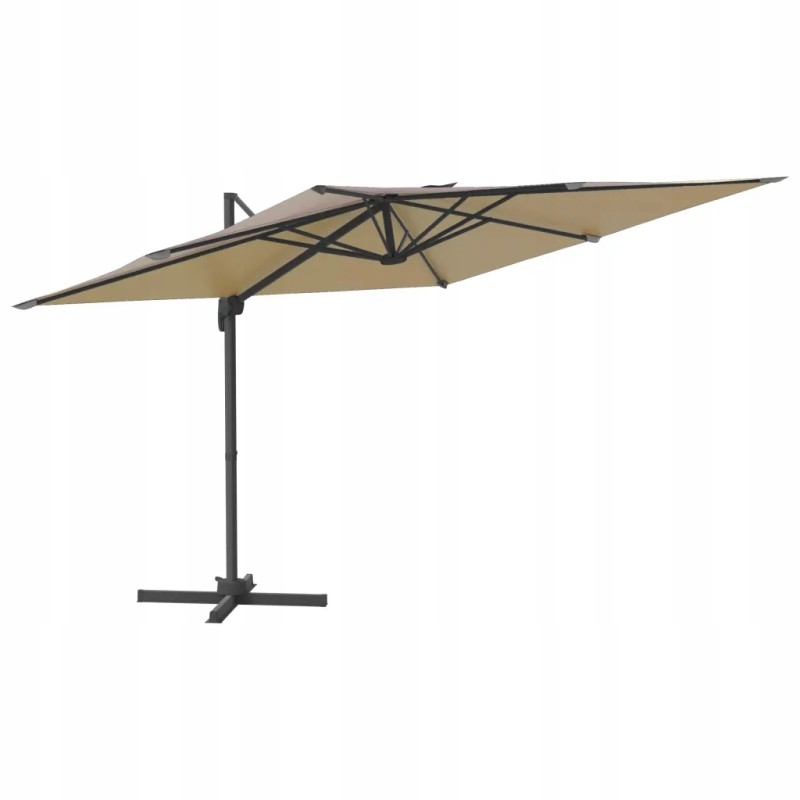 Folding garden umbrella on a solid pole for a terrace, garden, balcony, 300x300cm