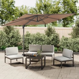Folding garden umbrella on a solid pole for a terrace, garden, balcony, 300x300cm