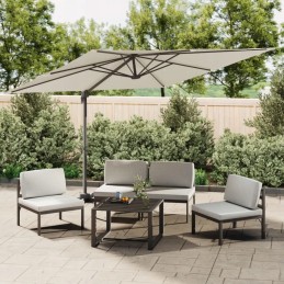 Folding garden umbrella on a solid pole for a terrace, garden, balcony, 300x300cm