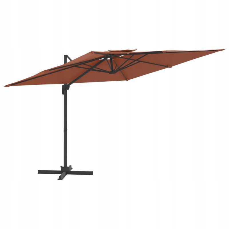 Folding garden umbrella on a solid pole for a terrace, garden, balcony, 300x300cm