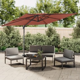 Folding garden umbrella on a solid pole for a terrace, garden, balcony, 300x300cm