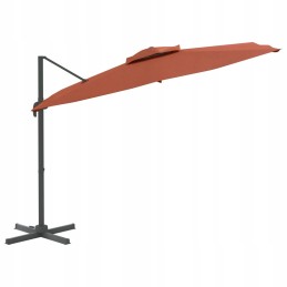 Folding garden umbrella on a solid pole for a terrace, garden, balcony, 300x300cm