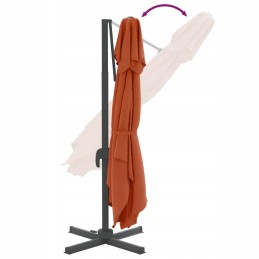 Folding garden umbrella on a solid pole for a terrace, garden, balcony, 300x300cm