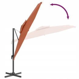 Folding garden umbrella on a solid pole for a terrace, garden, balcony, 300x300cm