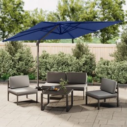 Folding garden umbrella on a solid pole for a terrace, garden, balcony, 400x300cm