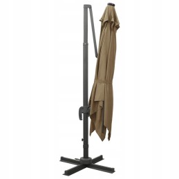 Folding garden umbrella on a solid pole for a terrace, garden, balcony, led, 300 cm