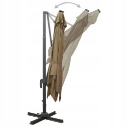 Folding garden umbrella on a solid pole for a terrace, garden, balcony, led, 300 cm