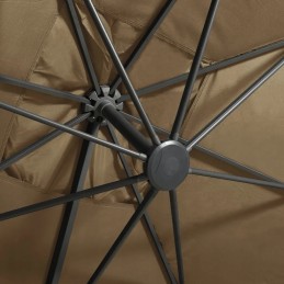 Folding garden umbrella on a solid pole for a terrace, garden, balcony, led, 300 cm