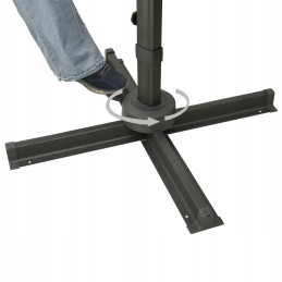 Folding garden umbrella on a solid pole for a terrace, garden, balcony, led, 300 cm