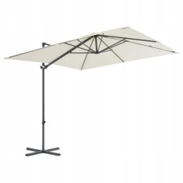 Folding garden umbrella on a solid pole for a terrace, garden, balcony