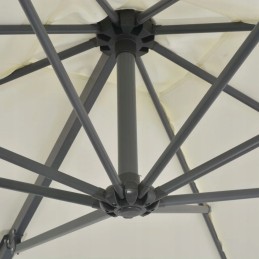 Folding garden umbrella on a solid pole for a terrace, garden, balcony
