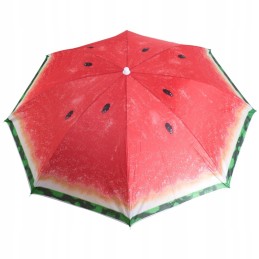 Folding sun umbrella 180cm garden balcony with tilt function watermelon