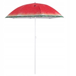 Folding sun umbrella 180cm garden balcony with tilt function watermelon