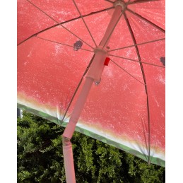 Folding sun umbrella 180cm garden balcony with tilt function watermelon