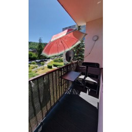 Folding sun umbrella 180cm garden balcony with tilt function watermelon