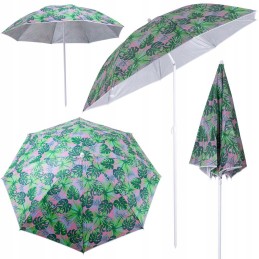 Folding sun umbrella 180cm garden balcony with tilt function leaves