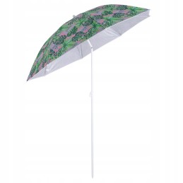 Folding sun umbrella 180cm garden balcony with tilt function leaves