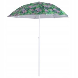 Folding sun umbrella 180cm garden balcony with tilt function leaves