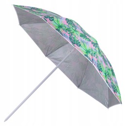 Folding sun umbrella 180cm garden balcony with tilt function leaves